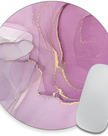 Light Purple Marble Round Mouse pad Customized Mousepad Non-Slip Rubber Base Mouse Pads for Computers Laptop Office Desk Accessories Mouse pad