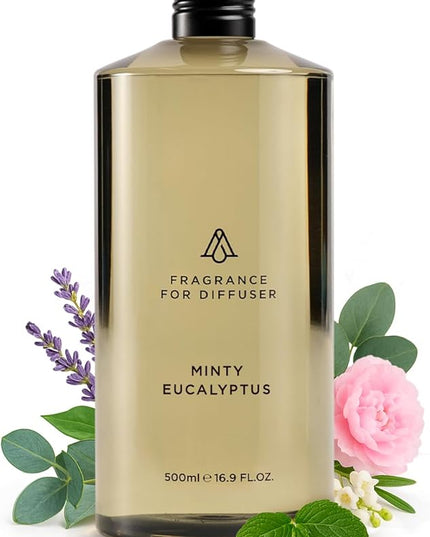 AromaPlan Hotel Scents Minty Eucalyptus 16 Fl Oz (473ml), Home Luxury Aroma & Hotel Diffuser Oil- Hotel Diffuser Oil for Aromatherapy- USA Made, Bigger Bottle, Bolder Aroma & Longer Lasting
