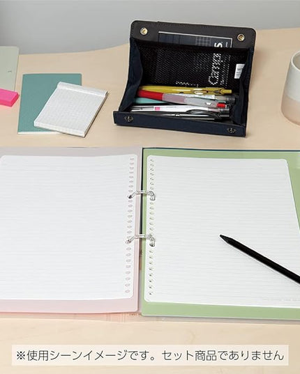 Kokuyo Campus Loose Leaf Paper, B5 Filler Paper with B 6mm Dot Ruled, 100 Sheets 75 GSM Sarasara Smooth Writing, 26 Holes, 10-1/4"x7-1/4” Binder Notebook Bleed Resistant Paper. Japan Import (NO-836BT)