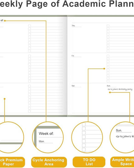 Academic Planner for 2026 or Anytime – 8.5" x 11" Undated Weekly Student Planner For Homeschool, High School, College & Nursing Students, 200 Pages, Green