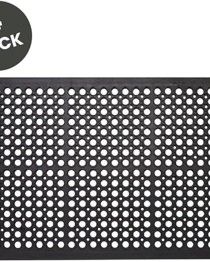 Envelor 4-Pack Anti Fatigue Rubber Mat Non-Slip Restaurant for Floors Bar Drainage Mat Doormat Door Mat Utility Garage Home Anti Slip Entry Mat 24 x 36 Inches