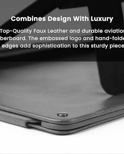 PUNCUBE Portable Lap Desk - Lap Desk with Retractable Mouse Pad, Adjustable Stand, Writing Board, Expandable Surface, and Heat Protection for Laptops and Tablets (Silver Grey)