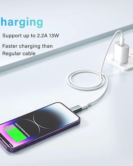 MFi Certified USB C Type C to Lightning Adapter （4 Pack） 1.8-2.2A 15W Fast Charging Support Data Sync,Lightning to USB Type C Cable Adapter for iPhone/iPad/for Airpods Not for Audio/OTG