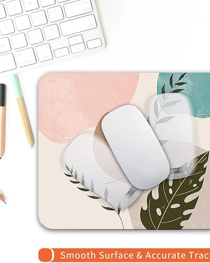 Square Mouse Pad Abstract Art, Personalized Premium-Textured Custom Mouse Mat Design, Washable Mousepad Cloth, Non-Slip Rubber Base Computer Mouse Pads for Wireless Mouse