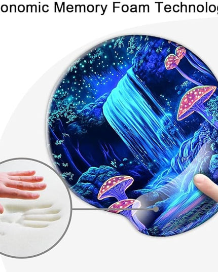 Ergonomic Mouse Pad with Wrist Support,Mouse Pad with Wrist Rest,Relieve Wrist Pain Mousepad Non-Slip Rubber Base,Mouse Pads for Desk,Computers,Laptop,Office,Home,Wonderland