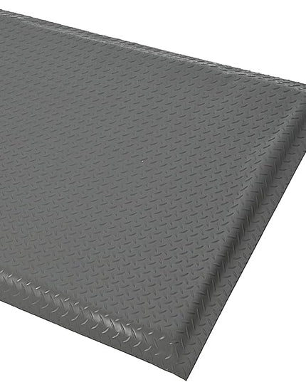 Anti Fatigue Mats Industrial 3' x 6' 15/16" Thick Ergonomic Standing Mat Commercial Kitchen Mat Heavy Duty Diamond Plate Cushioned Shop Floor Mats Helps Relieve Back and Leg Soreness, Grey