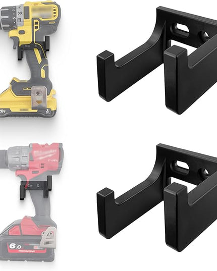 2pcs Power Tool Organizer,Heavy Duty Pegboard Wall Organizer,Stainless Steel, Electric Drill Storage Rack,Perfect for Storage Garages, Homes, Sheds, Workshops, Backyard Shops, etc