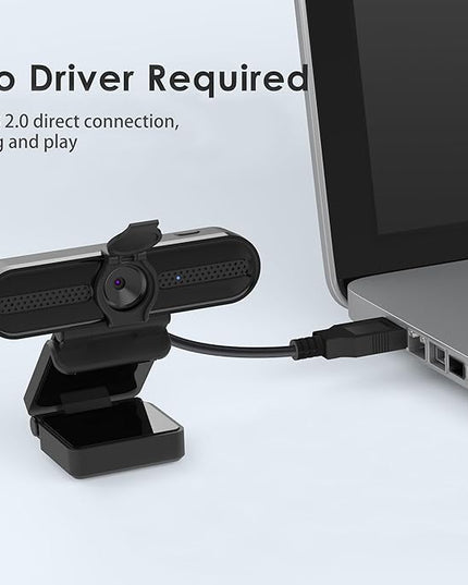 saylas 2K Webcam with Microphone, 78°FOV FHD Streaming Camera with 2K/30fps, 1080P/60fps, Privacy Cover, Plug & Play USB Web Cam, Autofocus, Webcam for PC, Computer Web Camera for Laptop, Mac, Zoom