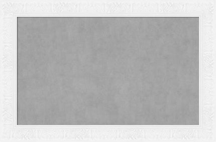 Amanti Art White Framed Magnetic Board 31x47 Large Vision Board for use with Magnets, 100% Metal Sheet to Display Items as Office Decor or for Home Organization in mudroom, Kitchen or Kids Room