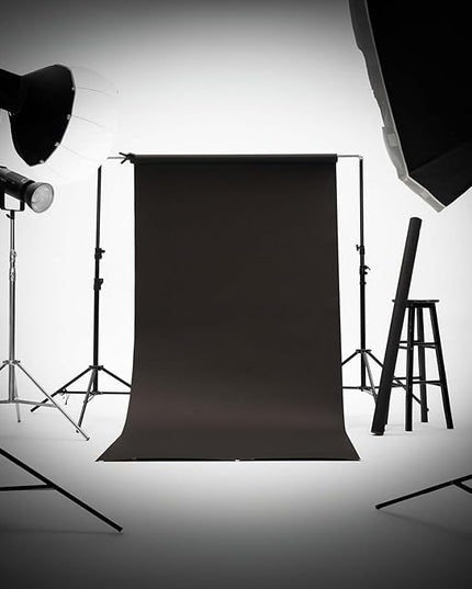 Kate Seamless Paper Backdrop Black Seamless Backdrop Paper Rolls (53''x32.8' Jet)
