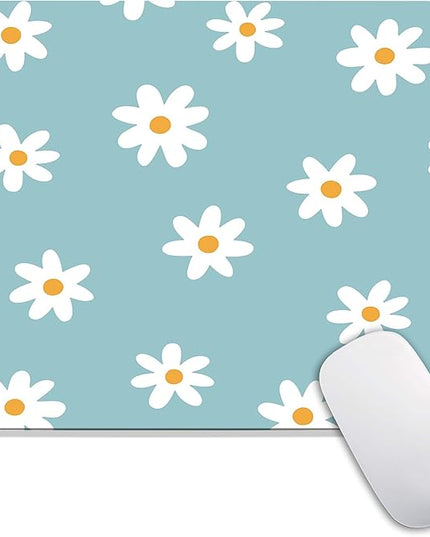 Square Mouse Pad Little Daisy,Personalized Premium-Textured Custom Mouse Mat Design,Washable Mousepad Cloth,Non-Slip Rubber Base Computer Mouse Pads for Wireless Mouse