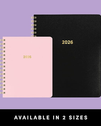 PAPERAGE 2026 Weekly & Monthly Planner, 12 Months (January 2026 - December 2026), 9.2 in x 11.2 in, Spiral Bound 2026 Planner with Weekly, Monthly & Yearly Views, Note Pages & Inner Pocket – Dark Green