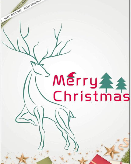 DUGUTUL Premium Festive Christmas Stationery Set Spread Holiday Joy, 48 Sheets, 8.5 x 11 Inches, 100gsm, Perfect for Personalized Gifts and Add Holiday Magic to Your Messages (F)