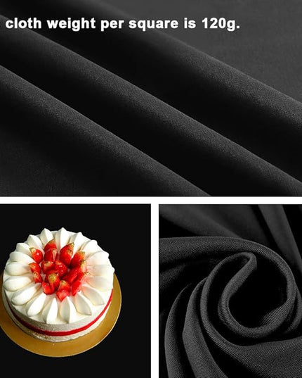 10X12ft Black Backdrop, LCUIRC Photo Backdrop Curtain Polyester Background for Portraits Pet Photoshoot and Birthday Party Halloween Decoration