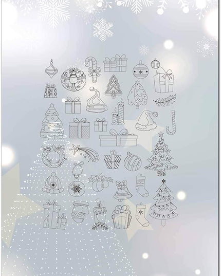 DUGUTUL Premium Festive Christmas Stationery Set Spread Holiday Joy, 48 Sheets, 8.5 x 11 Inches, 100gsm, Perfect for Personalized Gifts and Add Holiday Magic to Your Messages (E)