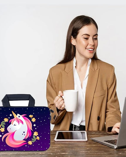 AMARY Chromebook Case 11.6" 12" inch Laptop Handle Bag Neoprene Notebook Carrying Pouch Ultrabook Case Tablet Cover Fit Apple MacBook Air HP DELL Lenovo Asus Samsung (Unicorn)