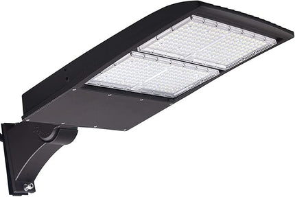 480V 300W LED Shoebox Light, LED Parking Lot Pole Lightis, Outdoor LED Area Light 1000W MH/HPS Equiv. Surge Protector, 1-10V Dim, 42000LM 5000k DLC UL cUL 277-480V Direct Arms Mount
