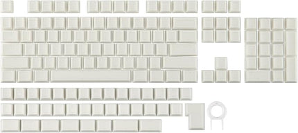 EPOMAKER Creamy Jade PBT Keycaps, 142 Keys, Double Shot, Cherry Profile, 60%/75%/96%/Full Size, Custom Keyboard Keycaps Set for Mechanical Gaming Keyboard (White)