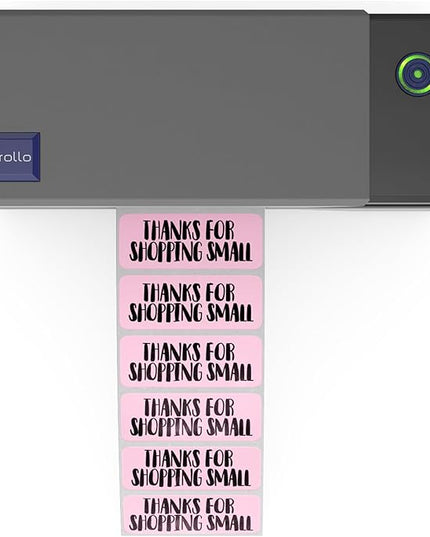 Rollo Direct Thermal 2x1 Sticker Labels - Roll of 1,000 Pink Thermal Labels - Multi-Purpose Thermal Printer Stickers