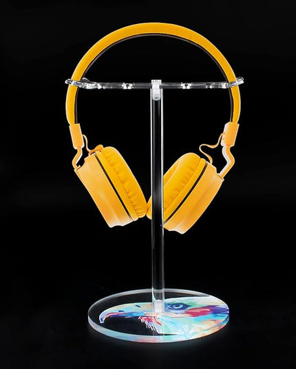 Clear Acrylic Headphone Stand for AirPods Max/Gaming Headsets (HyperX/Xbox) - Universal Holder for Bose, Beats & Wireless Headphones - Space-Saving Organizer (Color Eagle/Hawk)