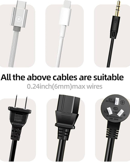 11PCS Cable Management Cord Holder Organizer, Magnetic Cable Clips Adhesive Wire Keeper, Under Desk for Bedside Nightstand Table Desktop USB Wall Car Office Workspace Accessories (Black)