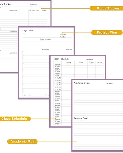 Academic Planner for 2026 or Anytime – 8.5" x 11" Undated Weekly Student Planner For Homeschool, High School, College & Nursing Students, 200 Pages, Purple