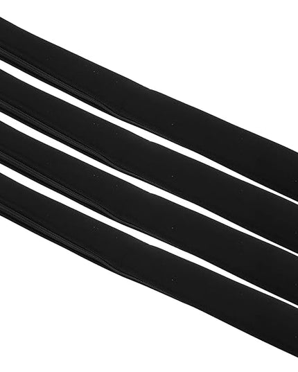 4Pcs Cable Management Sleeve Cord Organizer with Zipper, Neoprene Wire Sleeve Cover for Power Cords and TV Cables, Anti - Bite Protective Wrap with 10 Ties, 19