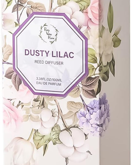 Orelune Reed Diffuser Set, 3.4 fl oz - Elegant Home Fragrance with Sticks - Long-Lasting Scented Oil Reed Diffuser for Bedroom, Bathroom Shelf Decor & Office (Dusty Lilac)