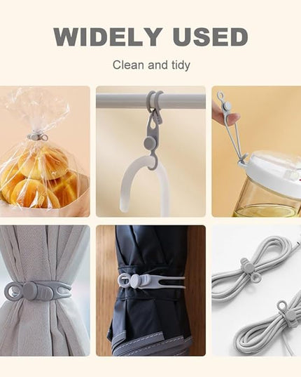 20pcs Data Cable Organizer, 2025 New Silicone Cable Ties Cable Management Organizer, 106mm Reusable Cord Organizers, Colorful Wire Organizers for Cords (20)