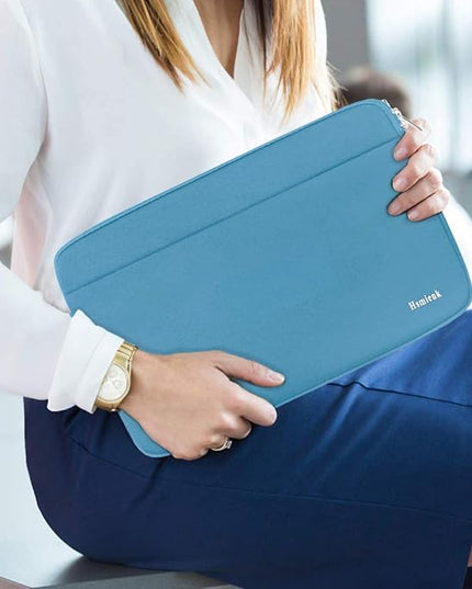Laptop Sleeve Bag, 15.6 inch Computer Case Shockproof Protective Notebook Case with Accessory Pocket, Briefcase Carrying Laptop Sleeve for 15.6" HP, ASUS, Dell, Lenovo, Acer -Sky Blue