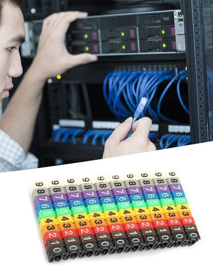 Clip on Wire Markers, Wire Number Labels Colorful Wire Numbering Marker Tube Cable Marker for Marking The Color Coded Cables(100PCS -2.5MM 2.5)