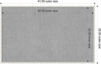 Amanti Art White Framed Magnetic Board 25x41 Large Vision Board for use with Magnets, 100% Metal Sheet to Display Items as Office Decor or for Home Organization in mudroom, Kitchen or Kids Room