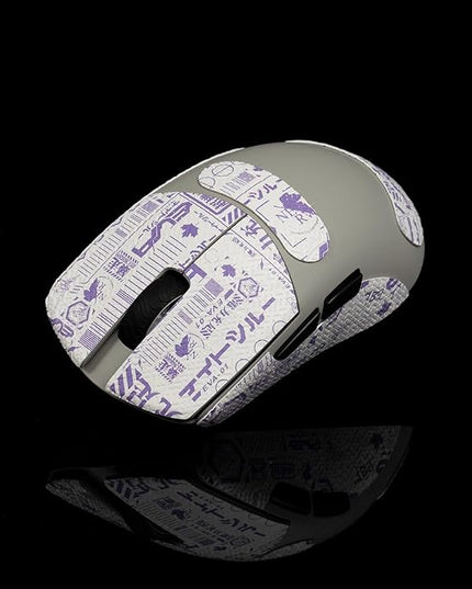 Grip Tape for Lamzu Maya X - Anti-Slip,Enhanced Control, Sweat Resistance,Improves FPS Gaming Grip & Mouse Protection [Pre-Cut] EVA White Purple 0.5mm