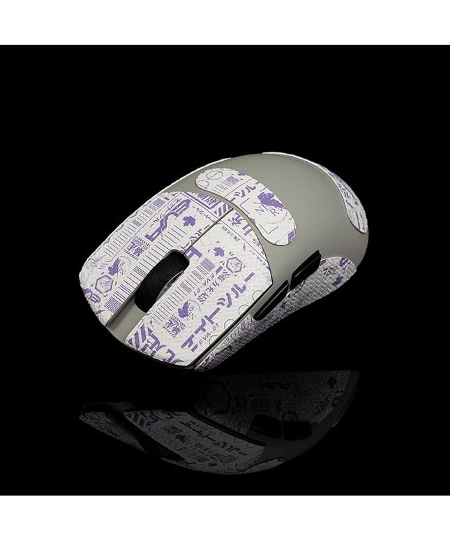 Grip Tape for Lamzu Maya X - Anti-Slip,Enhanced Control, Sweat Resistance,Improves FPS Gaming Grip & Mouse Protection [Pre-Cut] EVA White Purple 0.5mm