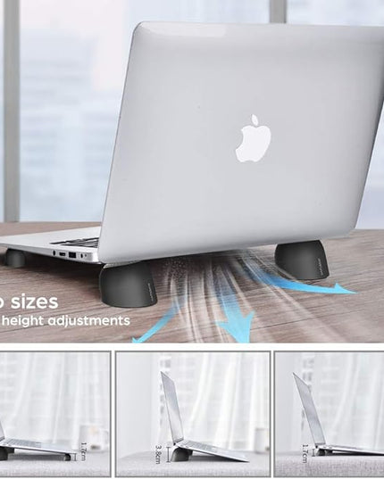 Laptop Risers for Desk, Mini Laptop Cooling Stand, Magnetic Pads Keyboard Riser, Ergonomic Laptops Feet, Compatible with MacBook Air Pro, with Dell, with HP, More 10-15.6” Laptops