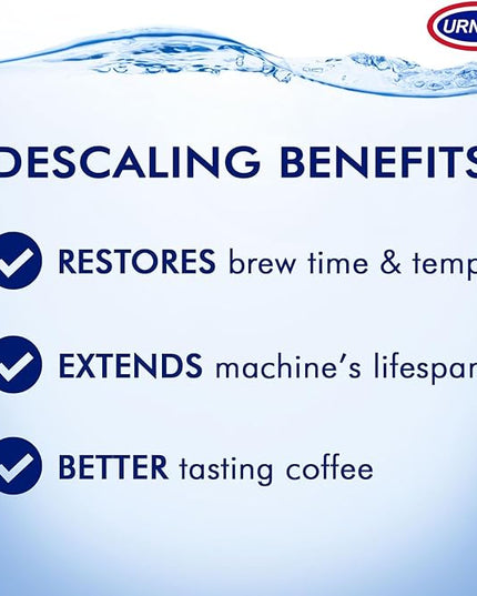 Urnex Liquid Dezcal Activated Descaling Solution - 33.6 Ounce (8 Uses) - For Use With Keurig 1.0/2.0, Home Coffee and Espresso Machines, Kettles, Garment Steamers