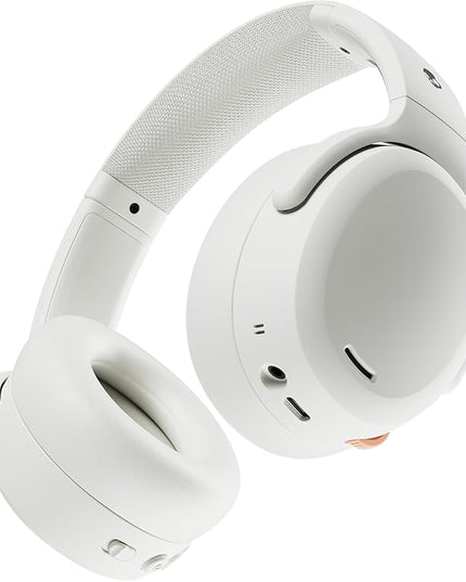 Skullcandy Crusher ANC 2 Wireless Over-Ear Bluetooth Headphones with Multi-Sensory Bass, Active Noise Cancelling, Up to 60 Hours Battery, Microphone for iPhone Android - Bone