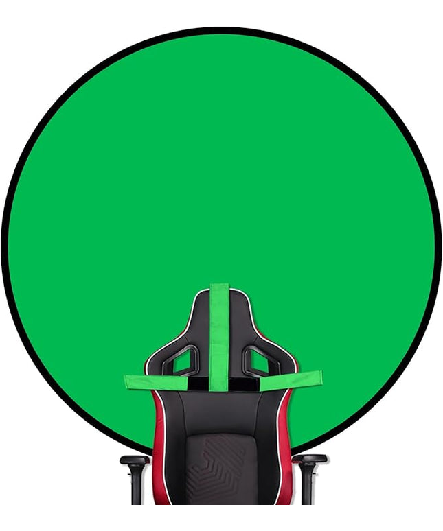 Portable Green Screen Chair with Stand 57 inch Double Sided Chroma Key Backdrop for Zoom/Streaming, Foldable Green Background for Photography, Video Chats, Gaming & Meetings