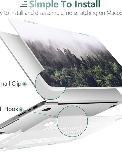 DONGKE Case for M5 MacBook Pro 14 inch 2025 2024-2021 M4 M3 M2 M1, Plastic Hard Shell Cover Compatible with A3434 A3112 A3401 A3185 A2992 A2779 A2442, Retina XDR Display & Touch ID, Forest
