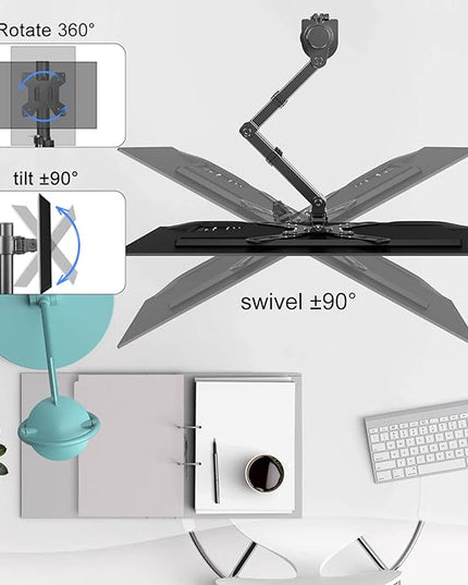 Single Monitor Mount, Single Monitor Desk Mount with VESA Extension Kit from 75×75 to 200×200mm fits 13-39 inch Screens,Vesa Mount