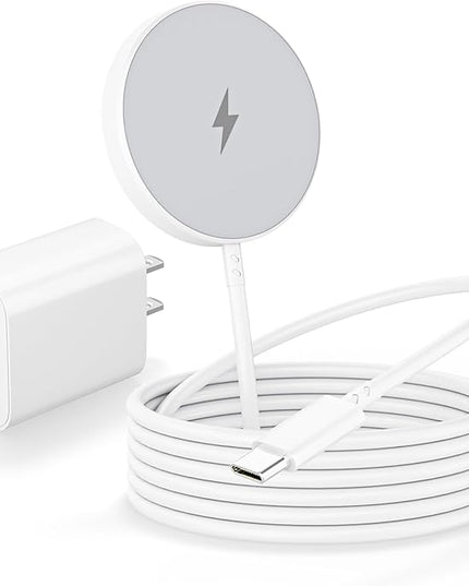 Magnetic Wireless Charger for iPhone, [Apple MFi Certified] 6FT Apple Mag-Safe Charger Cable Wireless Charging Pad with USB C Fast Charging Block Compatible with iPhone 17/Air/16/15/14/13/Pro Max/Plus