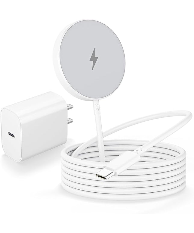 Magnetic Wireless Charger for iPhone, [Apple MFi Certified] 6FT Apple Mag-Safe Charger Cable Wireless Charging Pad with USB C Fast Charging Block Compatible with iPhone 17/Air/16/15/14/13/Pro Max/Plus