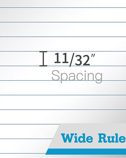 KAISA White Legal Pads Writing Pads Recycled Paper 8.5"x11.75" Wide Ruled Perforated 40 sheets Hard Back Notepads 8-1/2"x 11-3/4" Writing Tablet For Office Supplies Lined Paper (White 2pads)