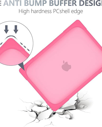Batianda for New MacBook Air 13.6 inch Case 2025 M4 2024 2022 Release Model A3240 A2681(M2) A3113(M3), Heavy Duty Shockproof Protective Hard Shell with Fold Kickstand & Keyboard Cover, Pink