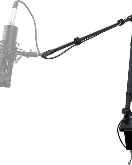 Rockville R-BOOM 34 34-Inch Boom Arm Studio Podcast Mic Stand, ABS Desk Clamp, Adjustable 3-Area Articulation, 360 degree Rotation, Steel Arm, for Podcasting and Streaming
