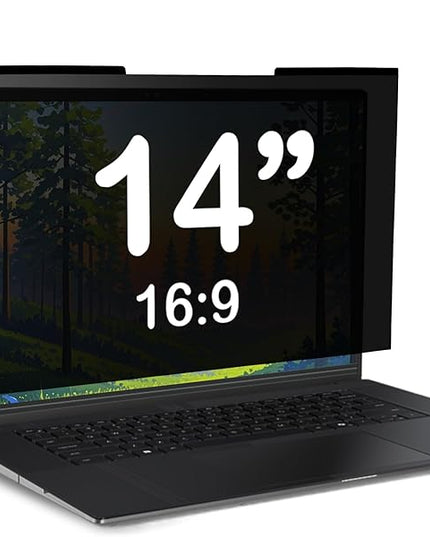 Magnetic Laptop Privacy Screen 14 inch for 16:9 Computer Monitor, Removable Anti-Glare Screen Privacy Shield, Screen Filter and Protector for Laptop (12 3/16" × 6 7/8"), Fits (FHD 1920 × 1080)