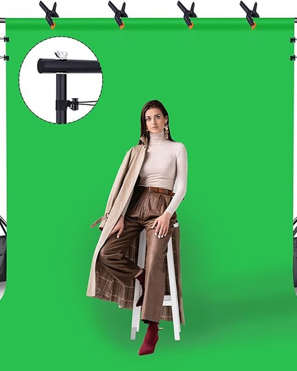 BEIYANG 8.5 x 10 FT Photo Backdrop Stand Kit, Adjustable Background Holder Support System Kit with Carrying Bag, for Photography Video Stutio, Parties Decoration, Advertising Display