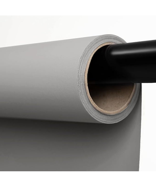 Kate Seamless Paper Backdrop for Photography Light Grey Photo Backdrop Paper (86''x32.8' Pursuit Grey)