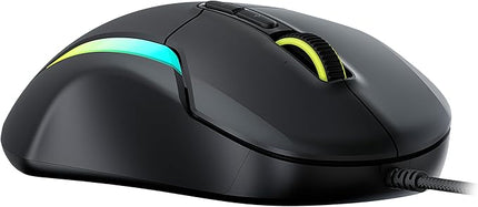 Turtle Beach Kone II Wired RGB Gaming Mouse, 26000 DPI Optical Sensor, 100M Click Life Optical Switches, 23 Customizable Inputs, Ergonomic Design, 4D Scroll Wheel, Pure PTFE Glides - Ash Black