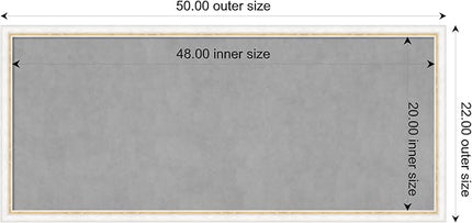 Amanti Art White Framed Magnetic Board 22x50 Oversize Vision Board for use with Magnets, 100% Metal Sheet to Display Items as Office Decor or for Home Organization in mudroom, Kitchen or Kids Room
